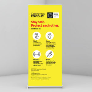 Covid-19 Roll Up Banner