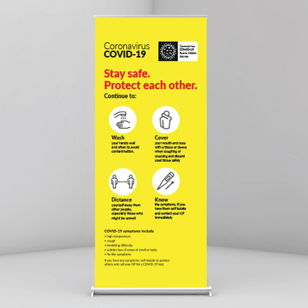 Covid-19 Roll Up Banner